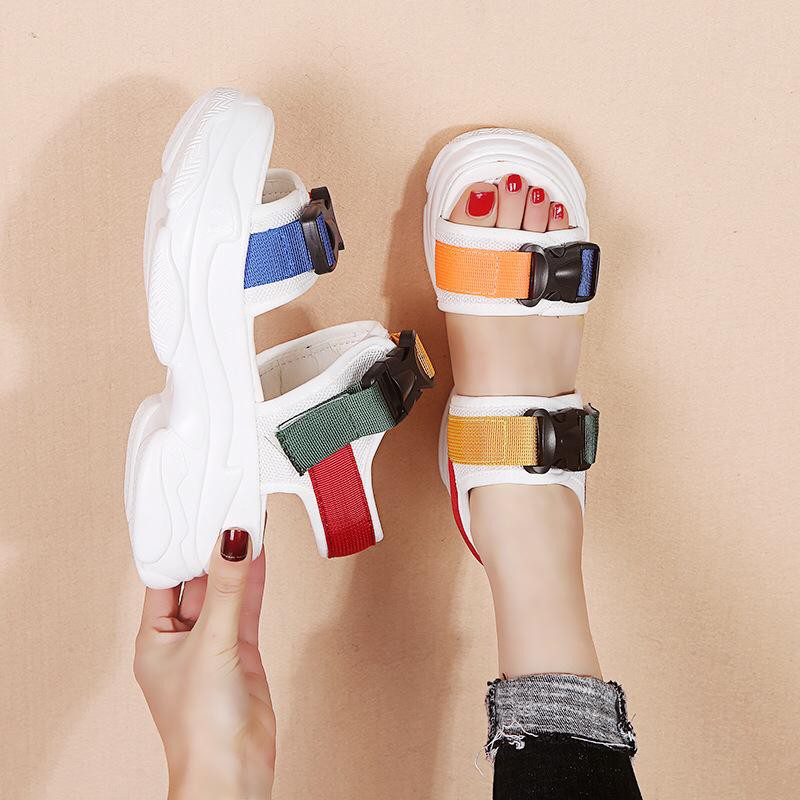 1001 SEPATU PLATFORM RAINBOW WANITA !!! - 2 WARNA