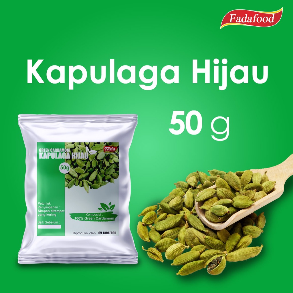 

Green Cardamom Kapulaga premium India hijau 50gr