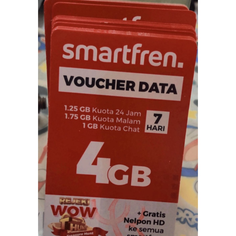 VOUCHER KUOTA DATA SMARTFREN 4G 4GB