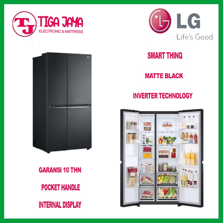 LG GC-B257SQVL KULKAS SIDE BY SIDE LG INVERTER LEMARI ES LG GCB257 GCB