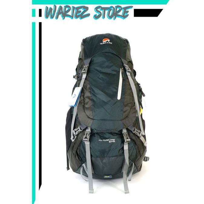 BIG SALE! Tas gunung sunature futura pro 60 over 5 liter 9182 tas carrier 65L - Abu-abu
