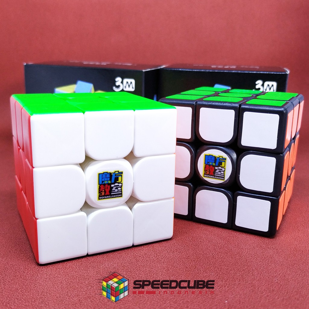 Rubik 3x3 Magnetic Original MoYu 3M Meilong | Rubik Flagship Premium | Warna Black &amp; Stickerless  | Rubik Magnet Terbaik | 3x3x3 Best Seller Rubik Speedcube | Rubrik Murah Untuk Lomba