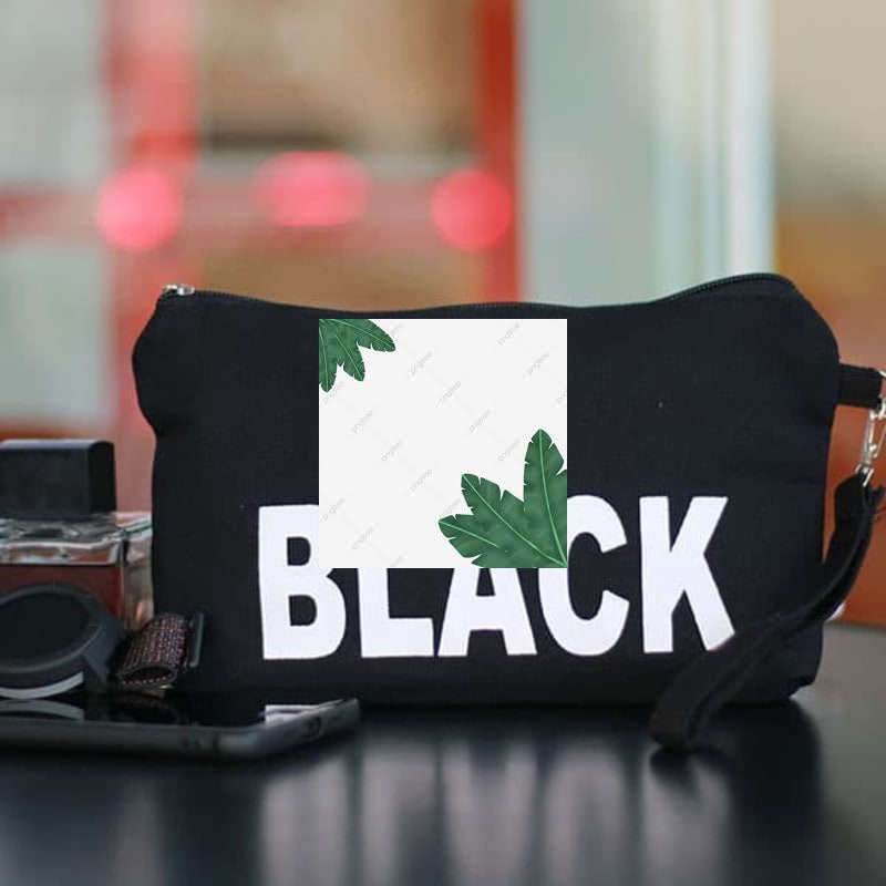 Terlaris Dompet Pouch Pria Wanita Kanvas Basic BLACK Elegan