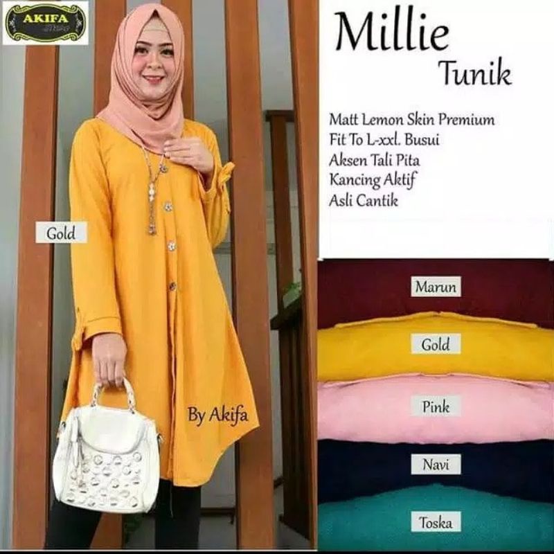 Millie tunik atasan wanita fashion remaja