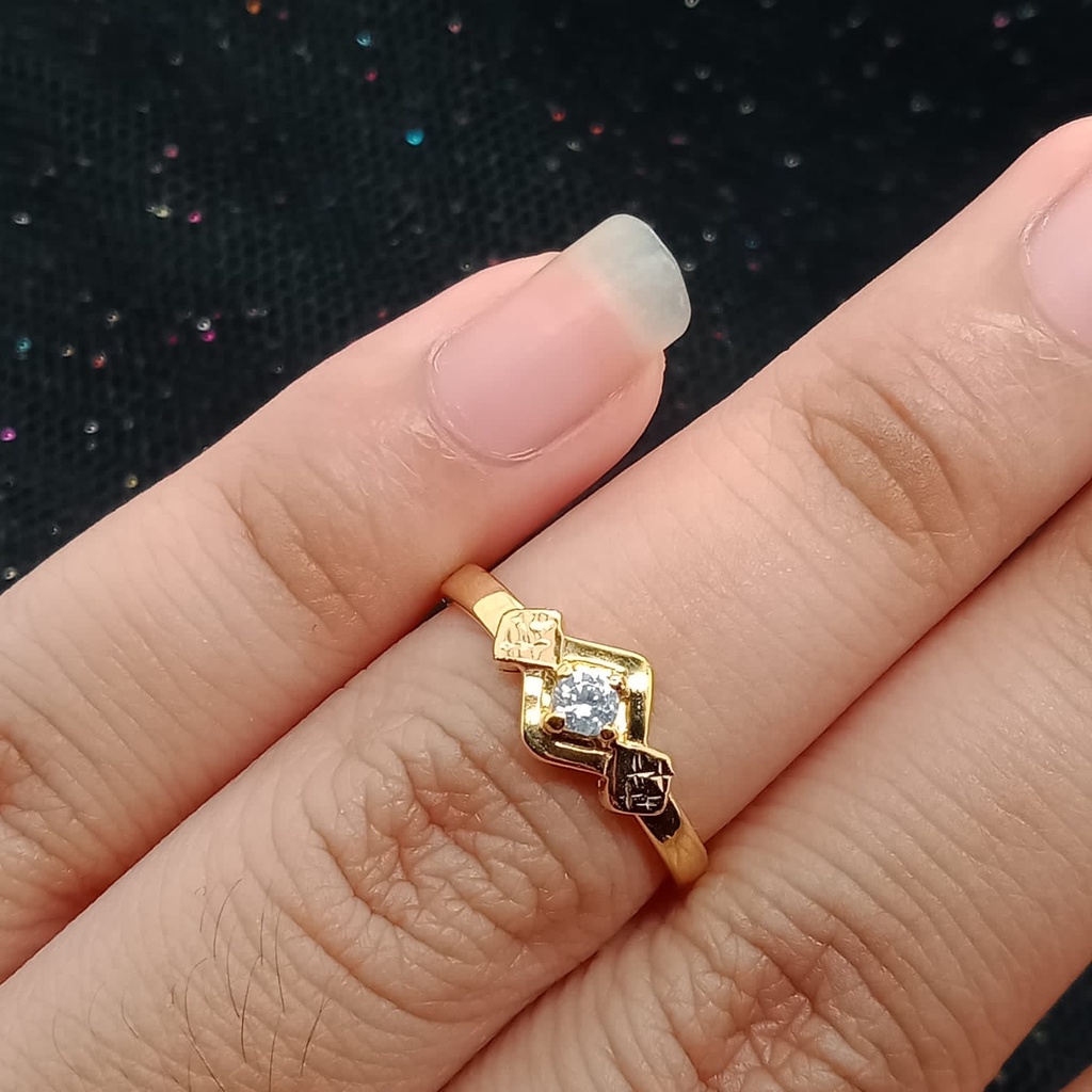 Cincin Emas 17K - 0.95 gr Kadar 750 - 51