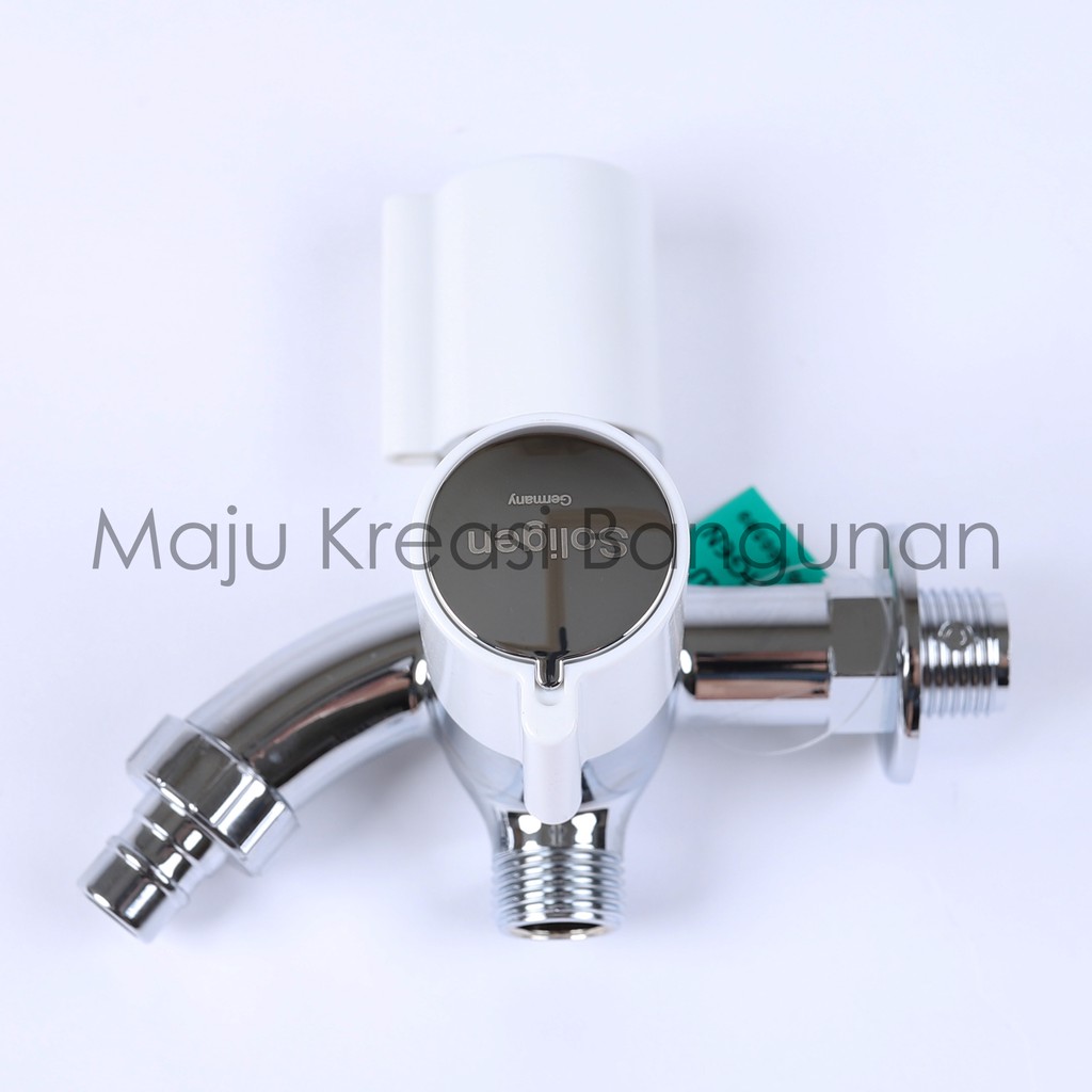 Kran Cabang Shower New Soligen Keran Double S22 PVC Chrome Kamar Mandi Krom