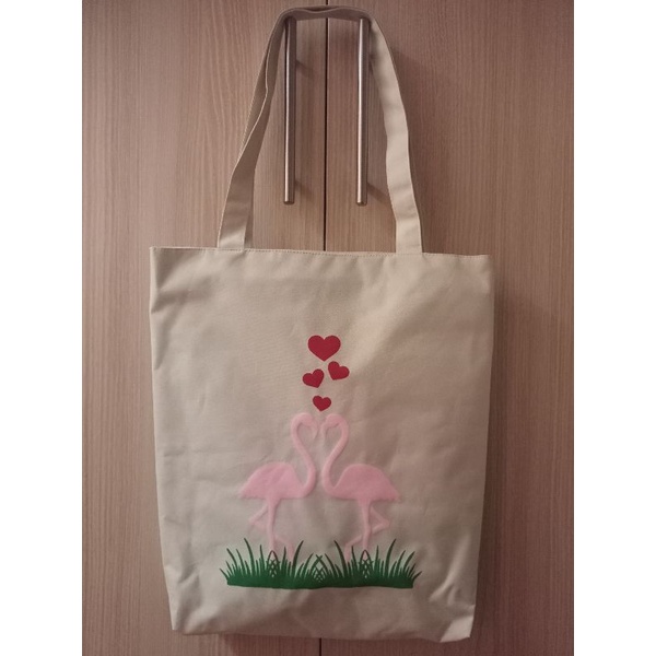 Totebag SemiCanvas Flamingo