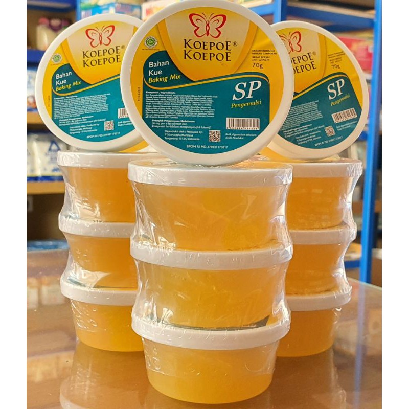 

SP Pengemulsi Koepoe / Pelembut Bolu / Pengembang Bolu 70Gr