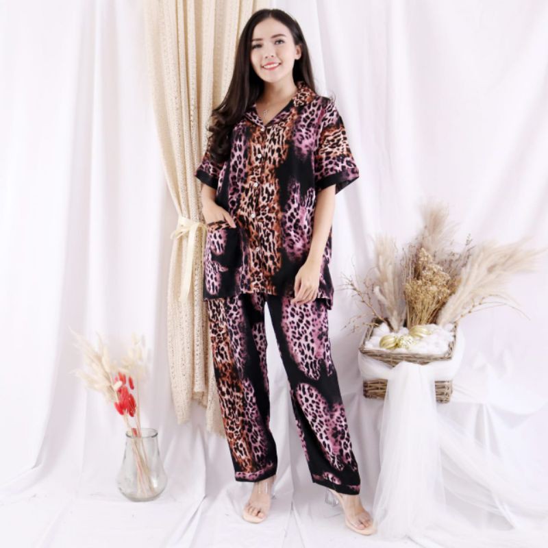 JOSJOLI_STORE/Piyama PP CP HP Aliyah/Piyama Rayon Tie Dye Kekinian XXL LD 120cm