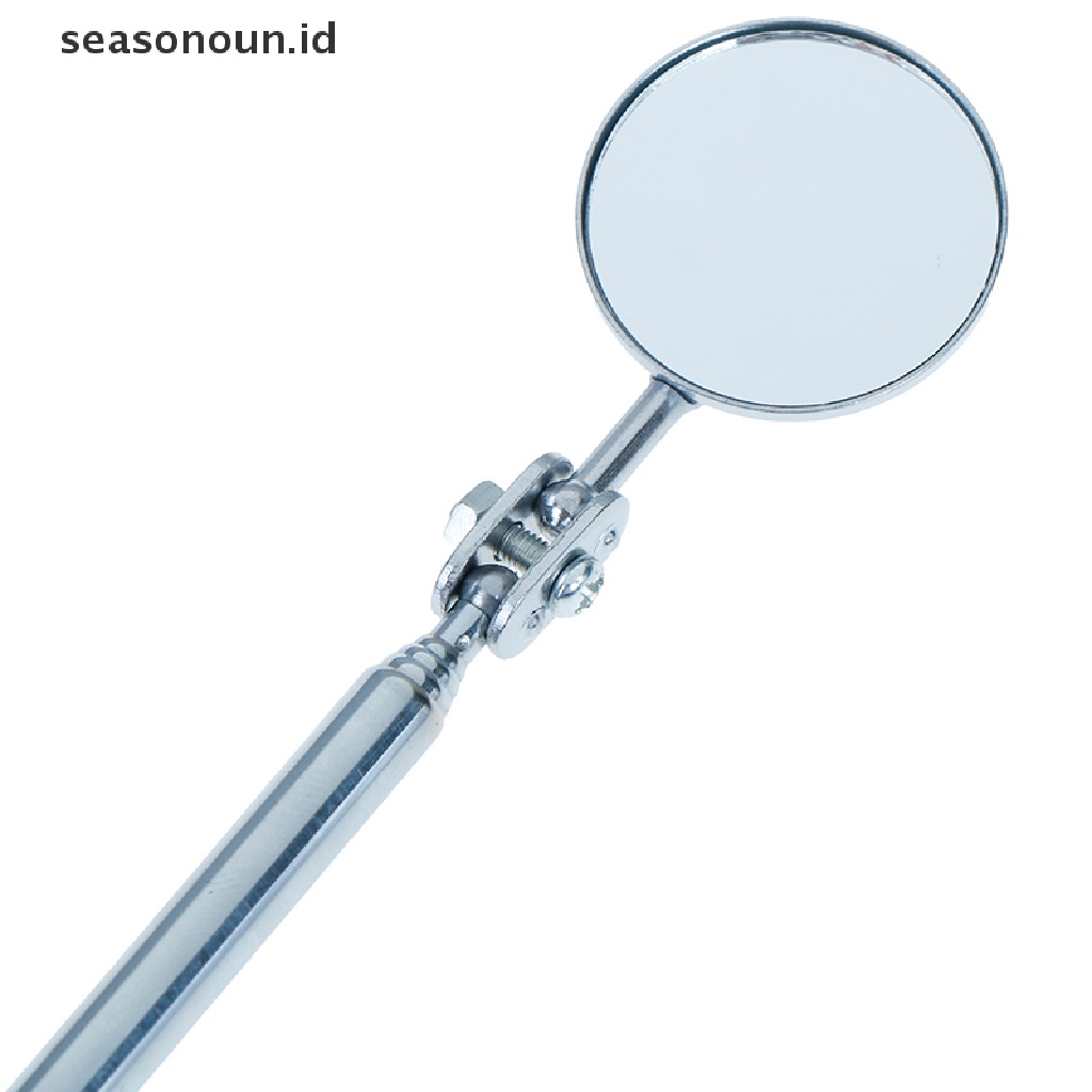 【seasonoun】 Retractable flexible telescopic inspection round mirror with pocket clip .