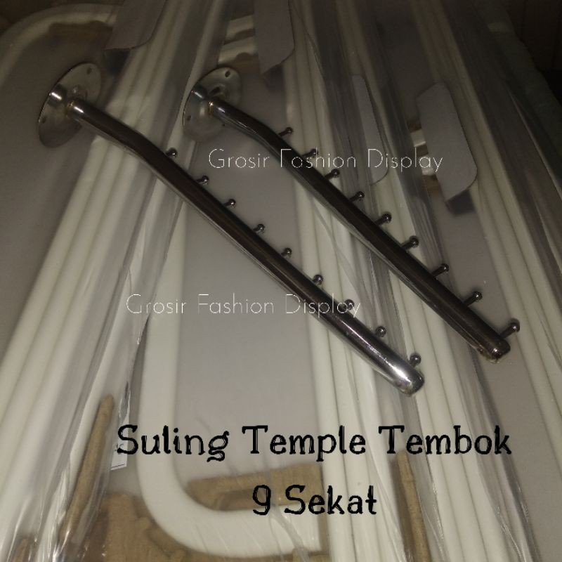 Suling Tembok Premium / Standar Gantungan Baju Besi Suling Hanger Suling Tembok Besi Croom-Bh