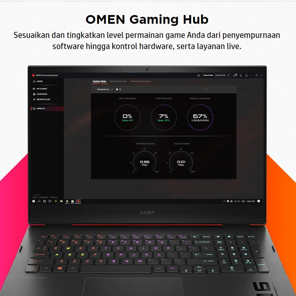 LAPTOP GAMING HP OMEN 16 - B0064TX Core i7 Gen11 Ram 16GB SSD 512GB RTX3060 16” 144Hz