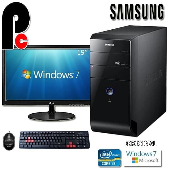 PC Rakitan Build Up Dekstop Samsung i3 WIndows ORI Set MONITOR NEW