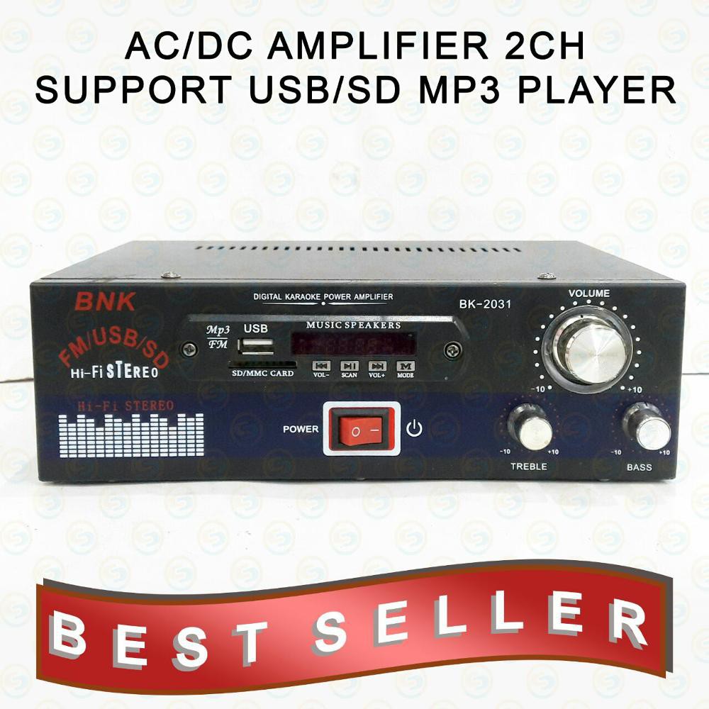 Ac - Dc Amplifier 2 Channel Support Usb - Sd Mp3 Player