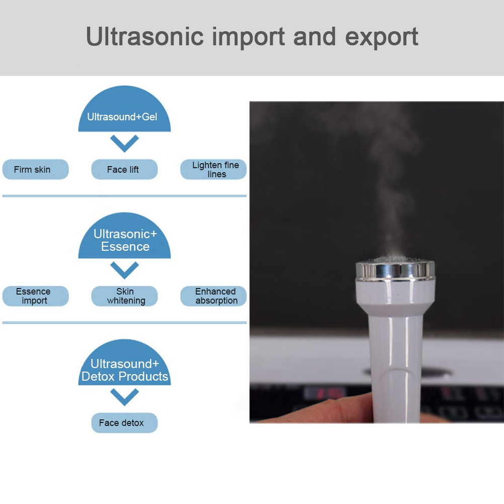 Facial Detox Ultrasonic Impor dan Ekspor Kecantikan Instrumen Profesional Mengangkat Penghapusan Tempat Kutil 22W Alat Perawatan 2 in 1/3 in 1 Mata Penghilang Tahi Lalat Kutil Tempat Tato