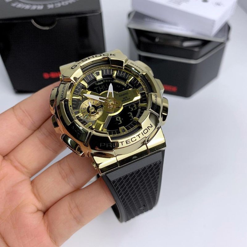 Jam Tangan Wanita Merk G-Shock Type Gm 110 Original Bm Baterai Free Box Set