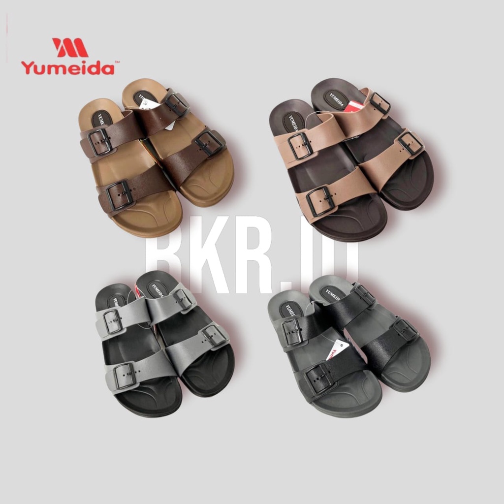 Sandal Selop Pria Yumeida 2 Ban/Tali 2 GT 7122 L Karet (BISA SATUAN COD) / Sandal Original Yumeida