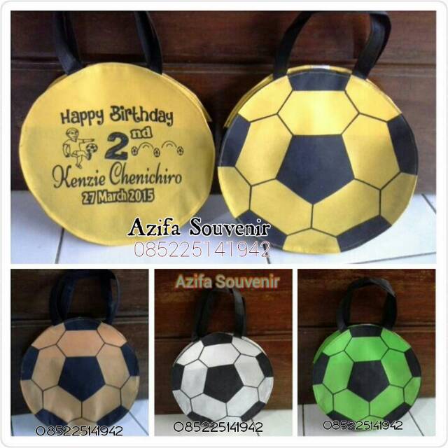 Tas / Goodie Bag Souvenir Ulang Tahun  / Ultah Anak murah  model BOLA WARNA -  WARNI-2