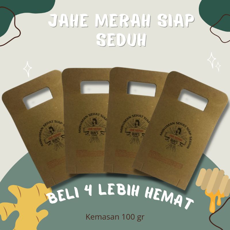 

Jahe Merah Siap Seduh ( minuman kesehatan) 100gr - paket hemat