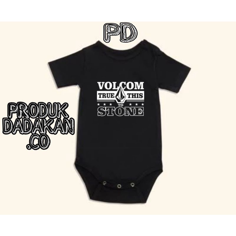 Kaos baju bayi Distro VOLCOM Disaster jumper baby kids pendek kaus distro metal logo VOLCOM tee usia