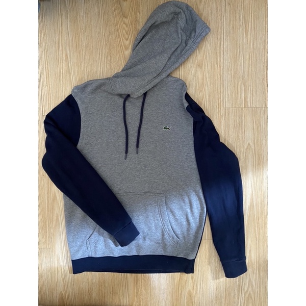 Original lacoste hoodie grey and navy