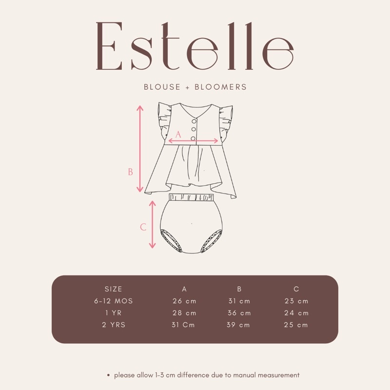 NOEMIE DRESS &amp; ESTELLE SET BELL&amp;BO / Dress Anak Cherry