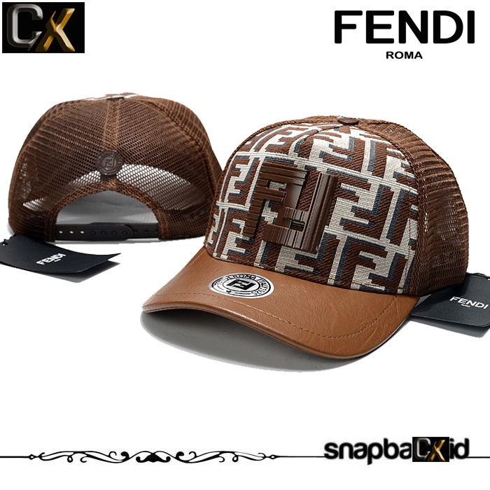 Topi Fendi Coklat Jaring Premium Import CX