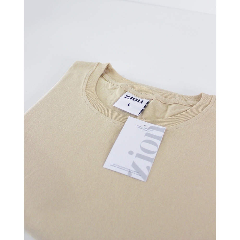 ZION BASIC Kaos Polos Cotton Combed 24s - Beige