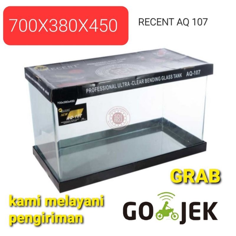 Aquarium bending Recent AQ 107 ultra clear glass aquarium tanpa sambungan di depan