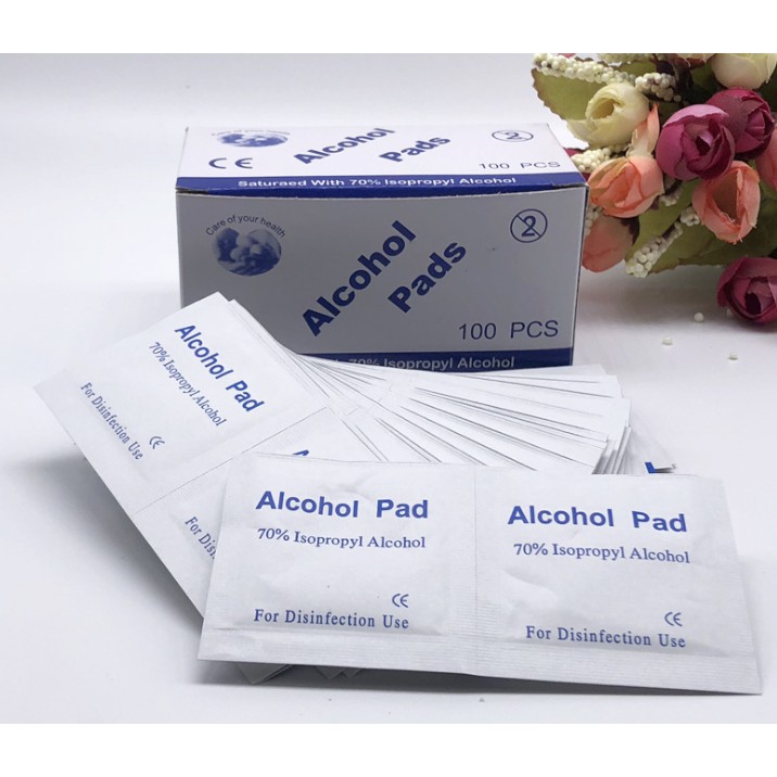 alkohol swab / alcohol swab / alcohol pads satuan unutk sulam alis