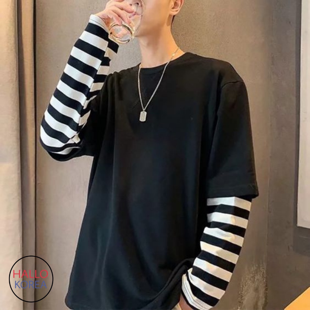 Kaos Longsleeve Double Layer Kaos Lengan Panjang