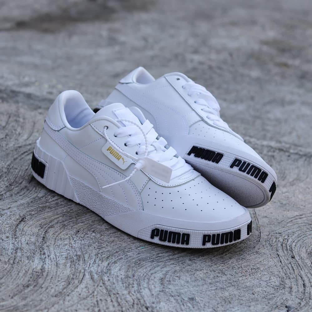 Sepatu Puma cali bold white Unisex Wanita Pria putih