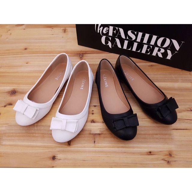 Flat shoes CELiNe 2 Bow ClemenCe Leather