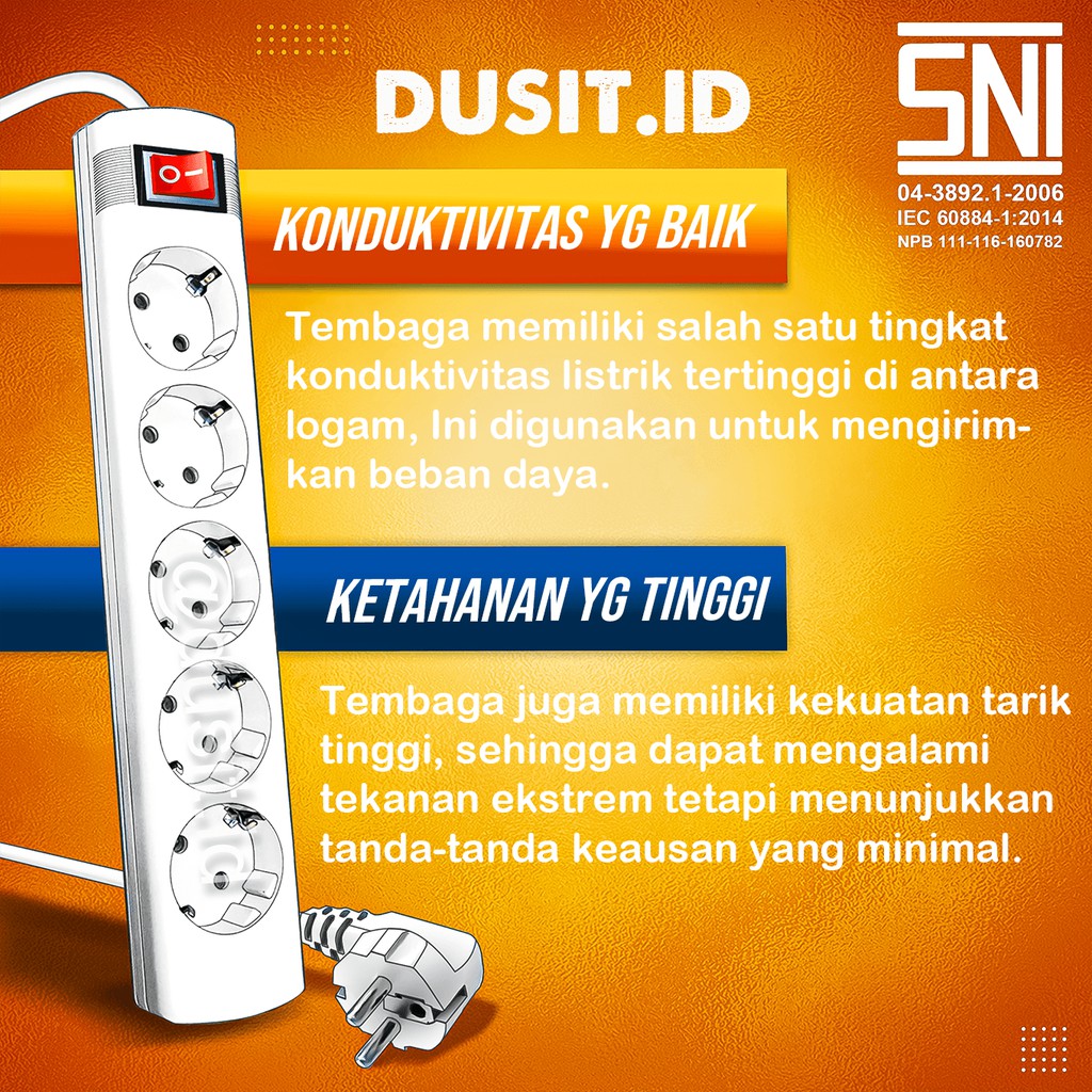 Stop Kontak Colokan 3 Lubang 3 Meter Shopee Indonesia