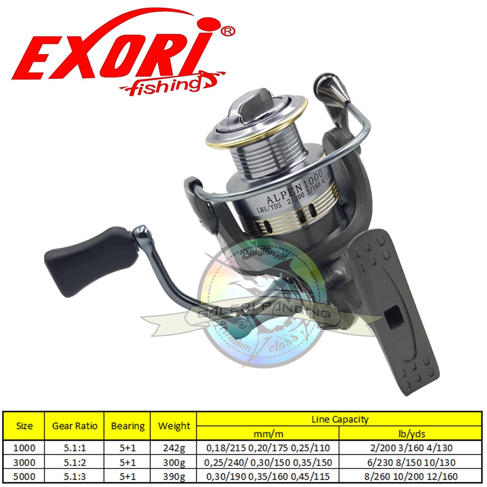 Reel Pancing Exori Alpen 1000 3000 5000 Power Handle