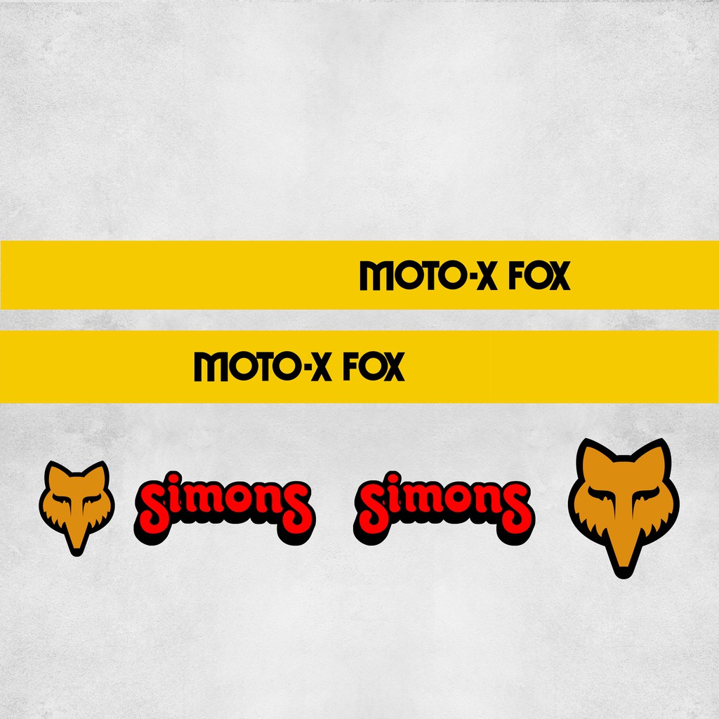 Stikcer Decal Vintage enduro MOTO-X FOX simons