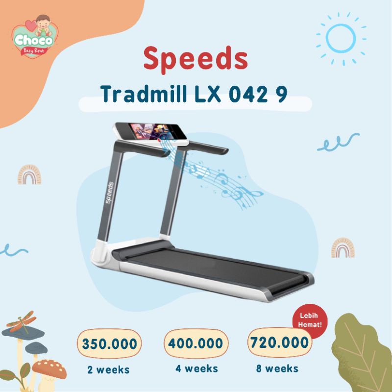 ❤️ChocoBabyRent❤️ TIDAK DIJUAL, DISEWAKAN Speeds Treadmill Electric Tipe LX 042-9 Max BB 90 kg