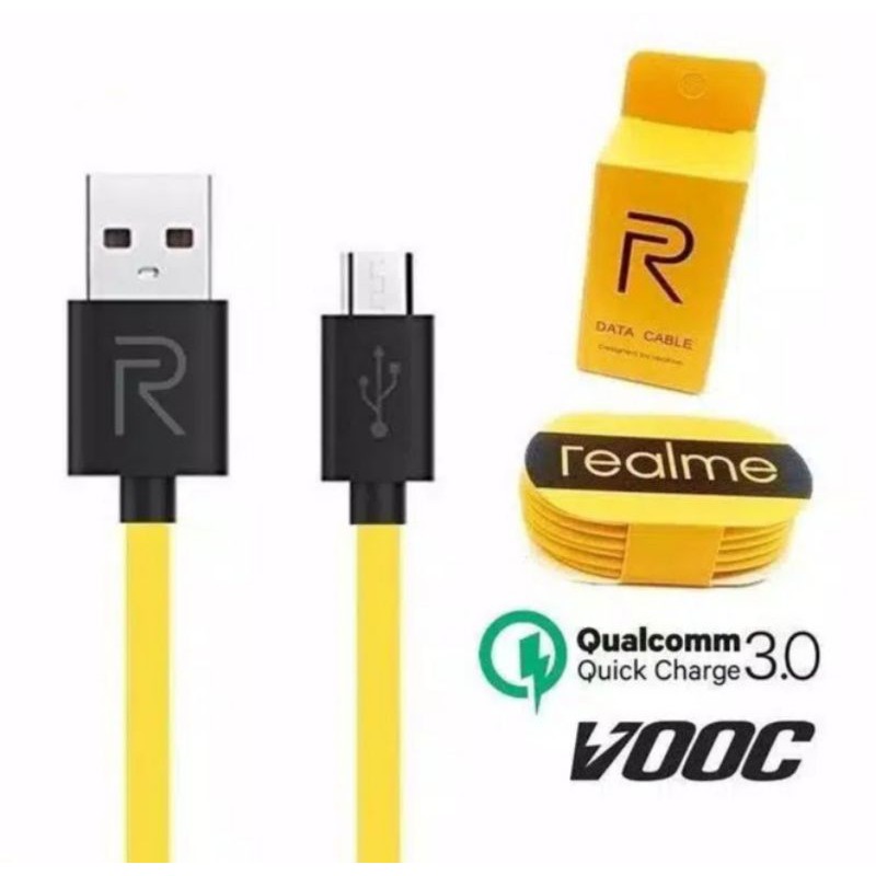 Kabel Data Casan Realme Support Fast Charging USB To Micro Type C