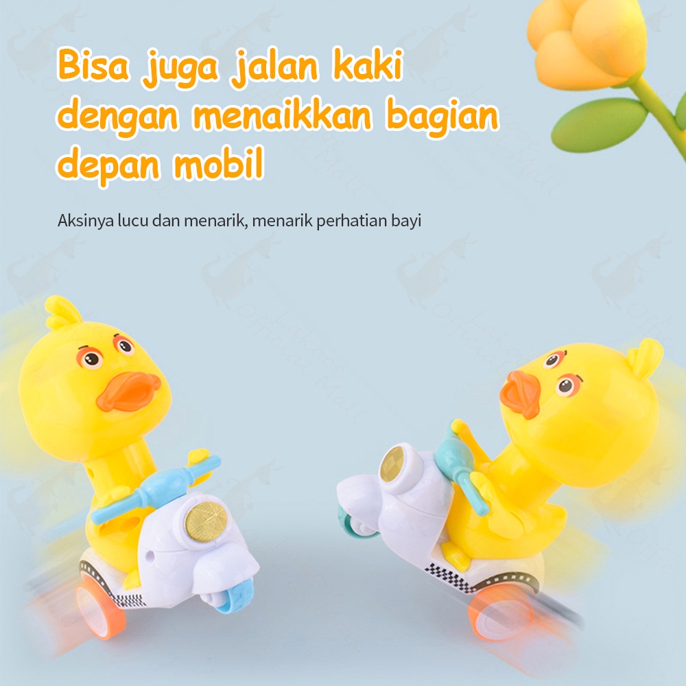 [BISA COD] Mainan Anak Lucu Bebek Motor mainan mobil mobilan anak Tidak Perlu Baterai