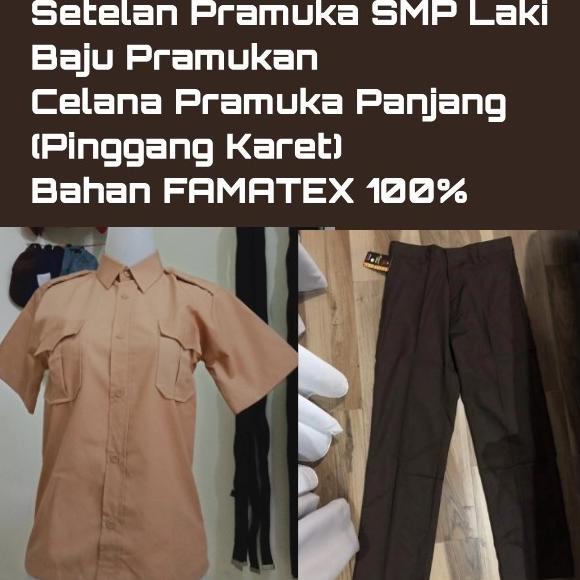 setelan Pramuka Laki SMP baju Pendek celana panjang