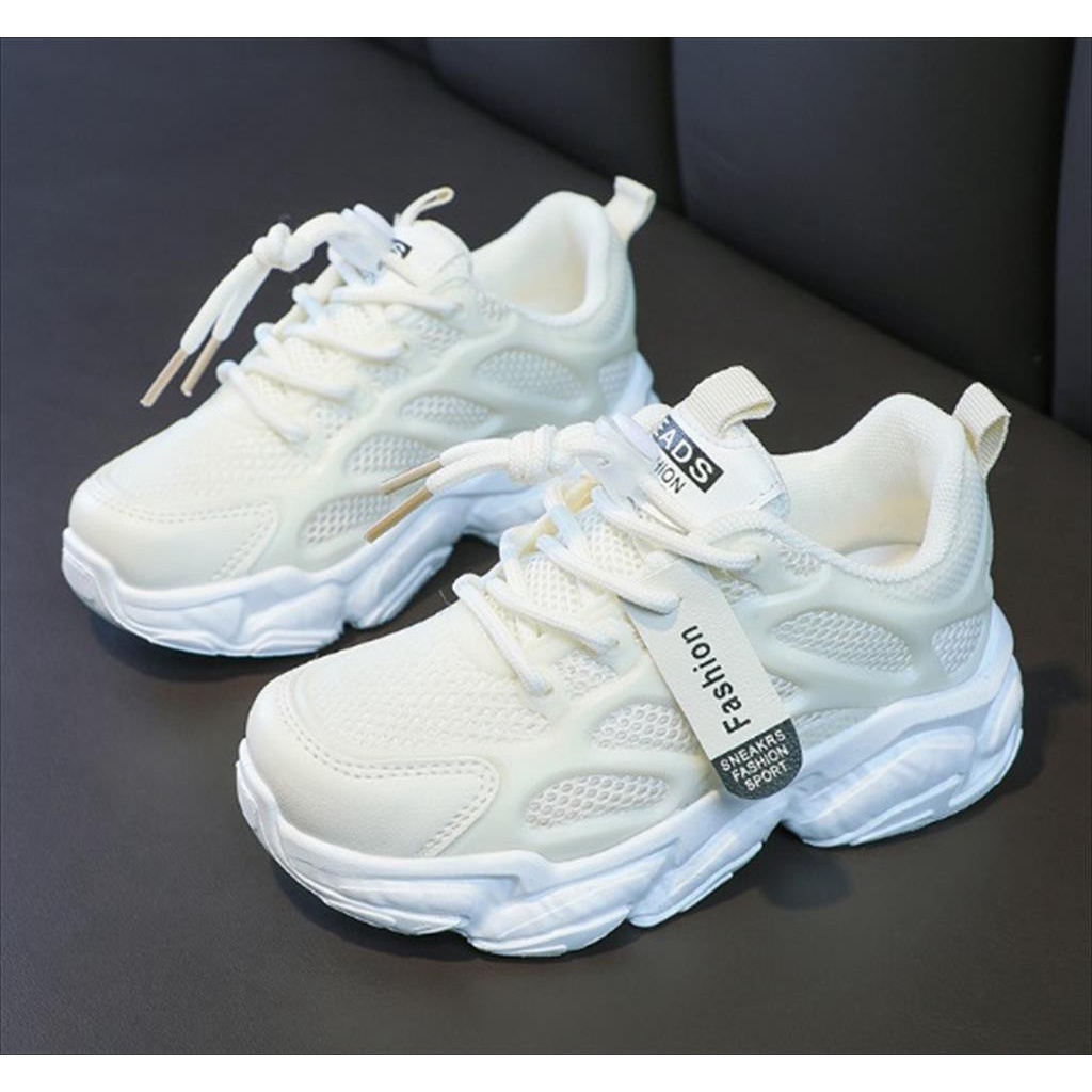 Sepatu Anak Perempuan Laki Laki Sneaker Kuning Tali Cewek Cowok Umur 2 3 4 5 6 7 Tahun Juragan Junio