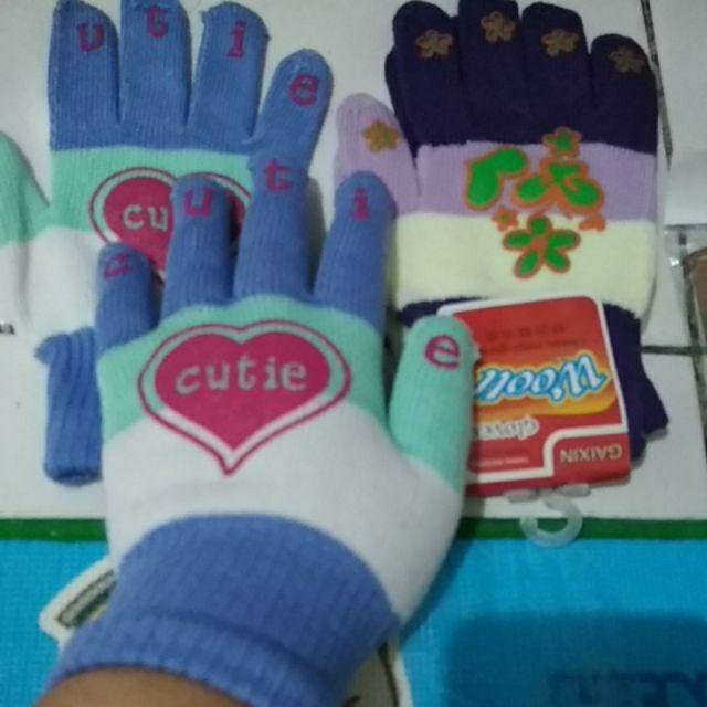 Sarung Tangan Motor Wanita Wooll Woman Hand Gloves For Skating Anti Dingin