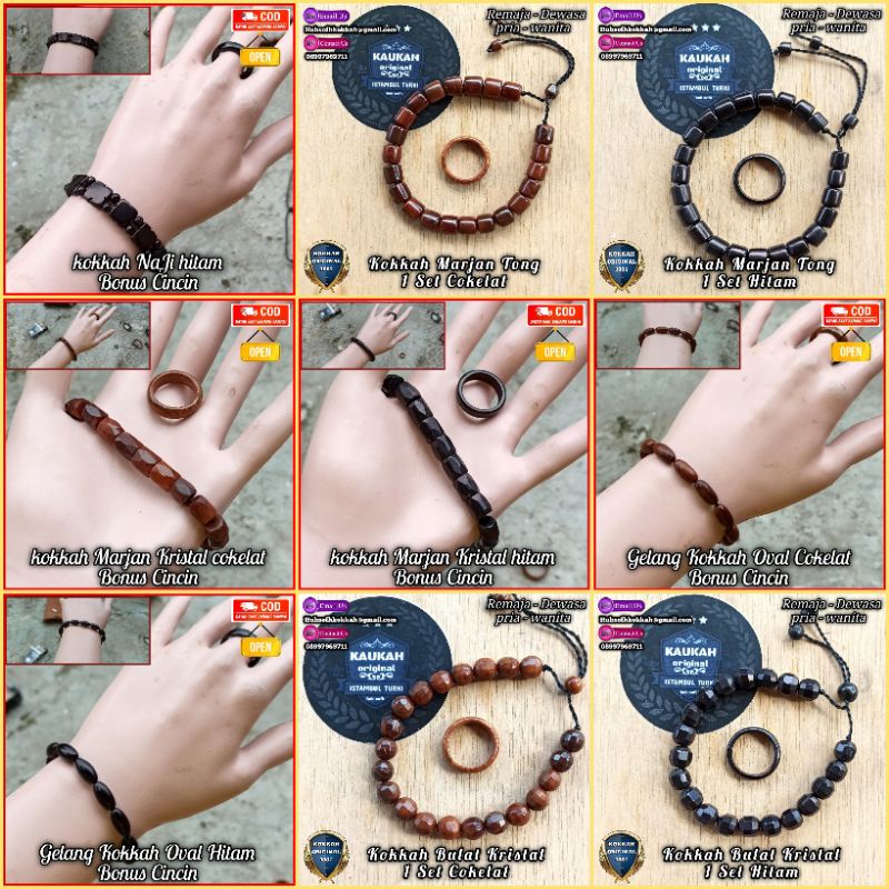 ORIGINAL gelang kokka BONUS CINCIN 100% Ori Kaukah kaokah kauka koka