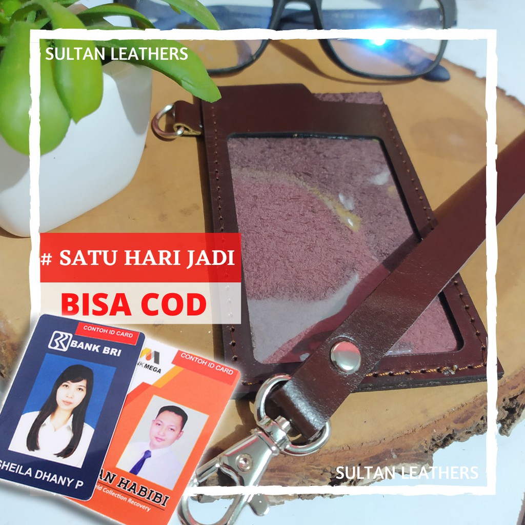 

Id Card Holder / Name Tag Kulit Asli Pull Up (Terbaik) Gantungan Custom Nama Dan Logo Perusahaan