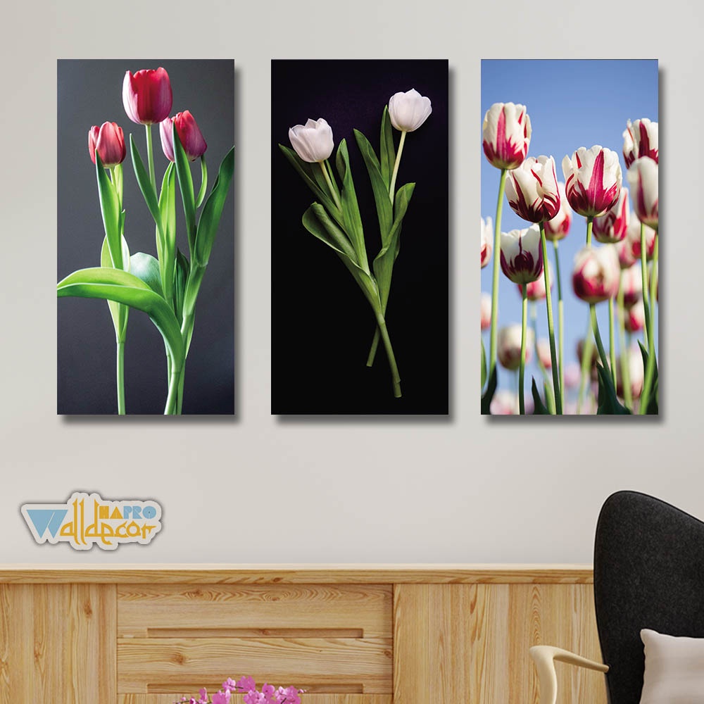 Hiasan Dinding Dekorasi Dinding Ruang Tamu Bunga Tulip Aestetik Pajangan Dinding Ruang Tamu Flower
