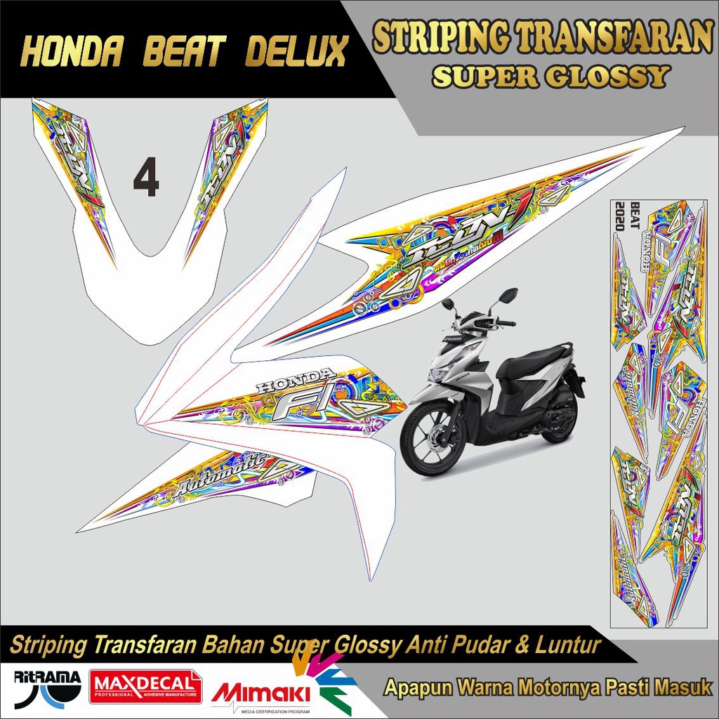 STRIPING TRANSPRAN UV GLOSY BEAT DELUK LIS BODI TRANSPARAN UV GLOSY BEAT DELUK