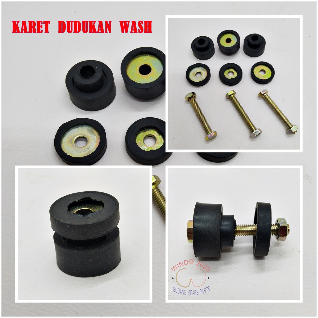 KARET DUDUK DINAMO WASH / PENCUCI  BAUT KAKI DINAMO WASHING MESIN CUCI 2 TABUNG / MOUNTING / MONTING