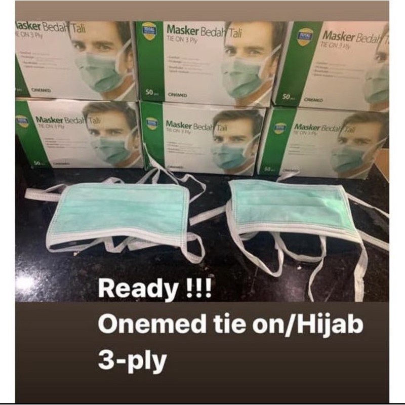 MASKER MEDIS TIE ON / TALI MERK ONE MED