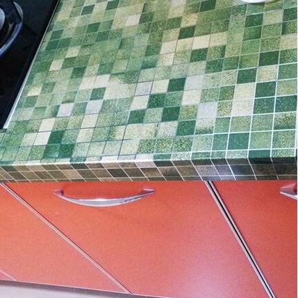 Wallpaper Stiker Dinding Dapur Hijau Anti Air Anti Minyak Panas