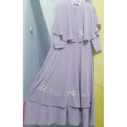 Gamis Syari Ceruty Premium Set (Preloved)